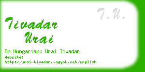 tivadar urai business card